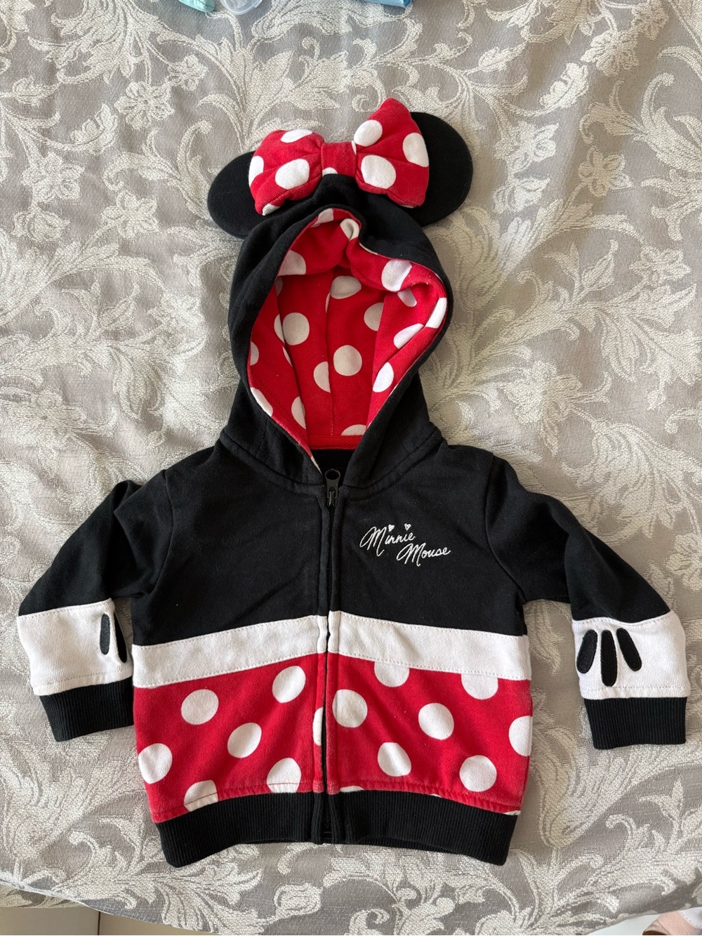 Disney Minnie Mouse Hoodie with Ears and Bow Size 6M